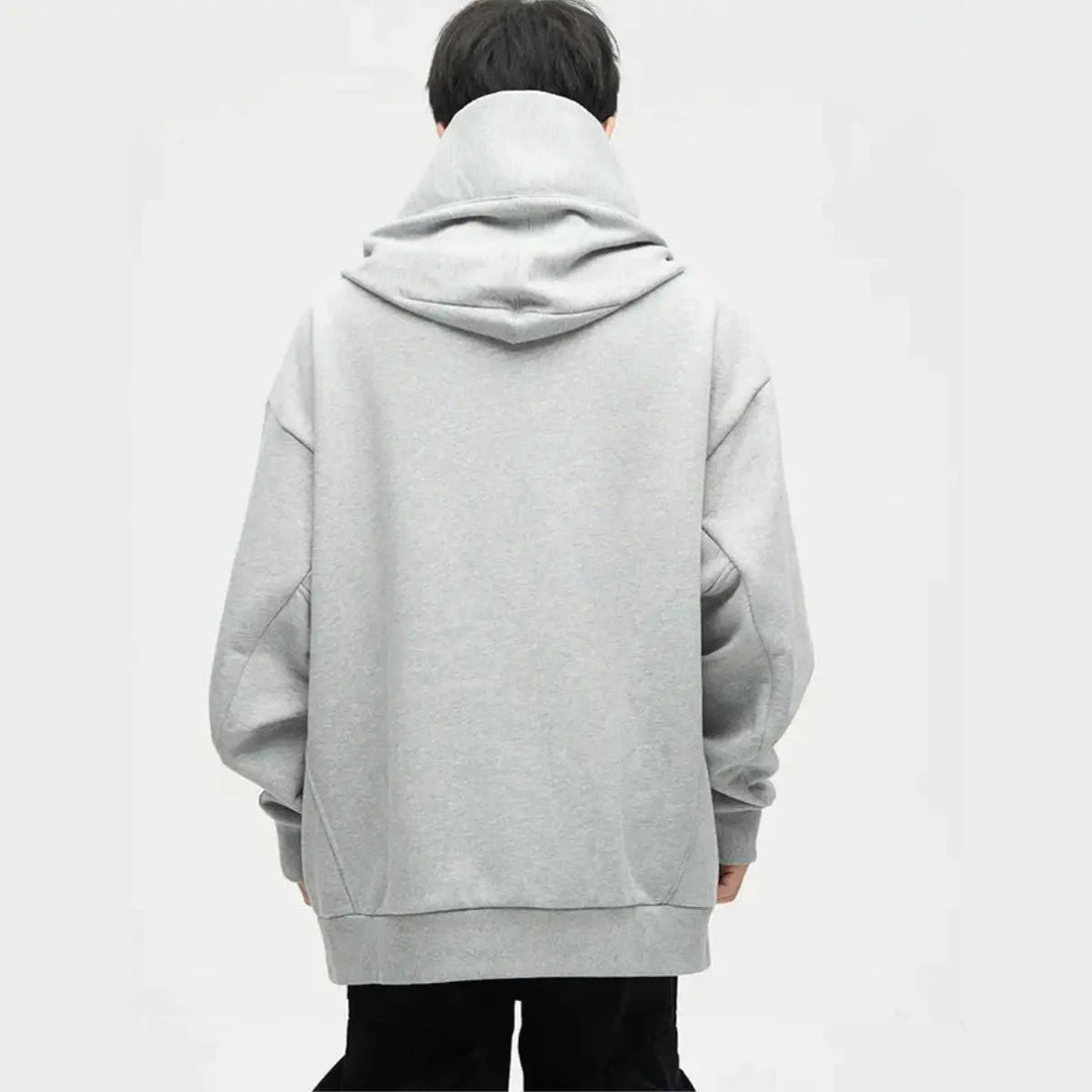 Ninja-Hoodie mit Doppeltem Ausschnitt