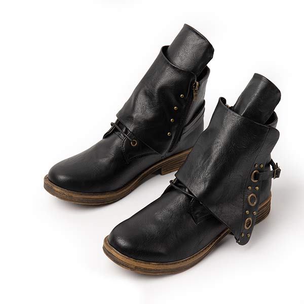 Bequeme Rutschfest Seitenreißverschluss Stiefelette