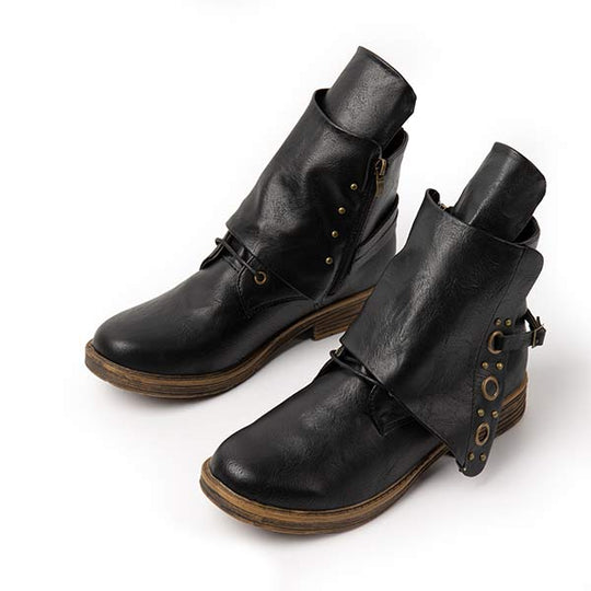 Bequeme Rutschfest Seitenreißverschluss Stiefelette