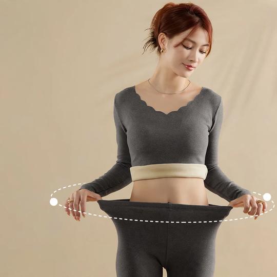 Gefüttertes Damen Thermoset, V-Ausschnitt