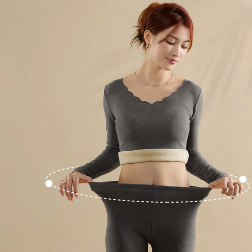Gefüttertes Damen Thermoset, V-Ausschnitt