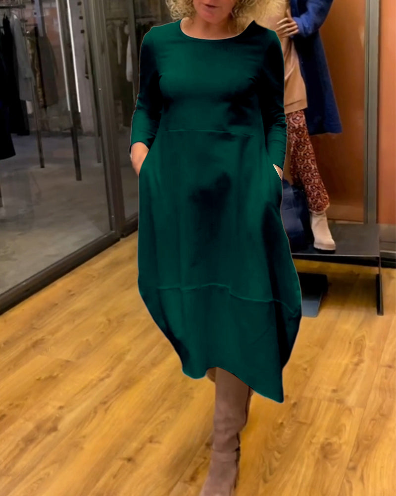 Einfarbiges Kleid