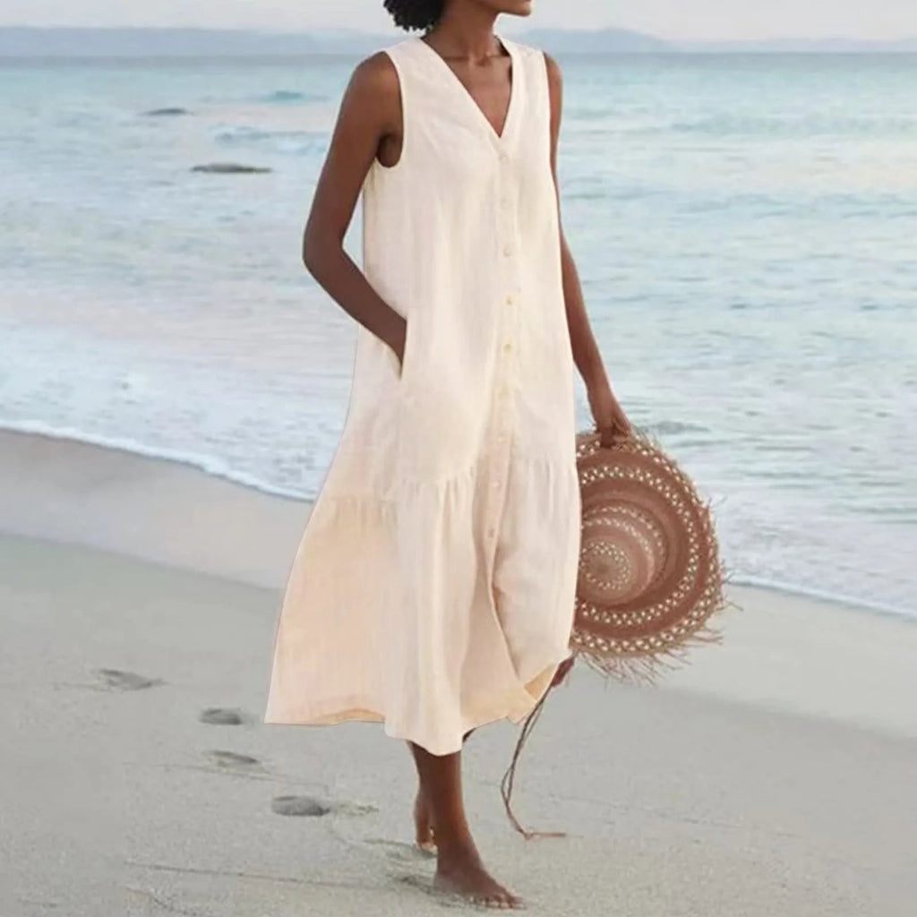 V-Ausschnitt Kleid