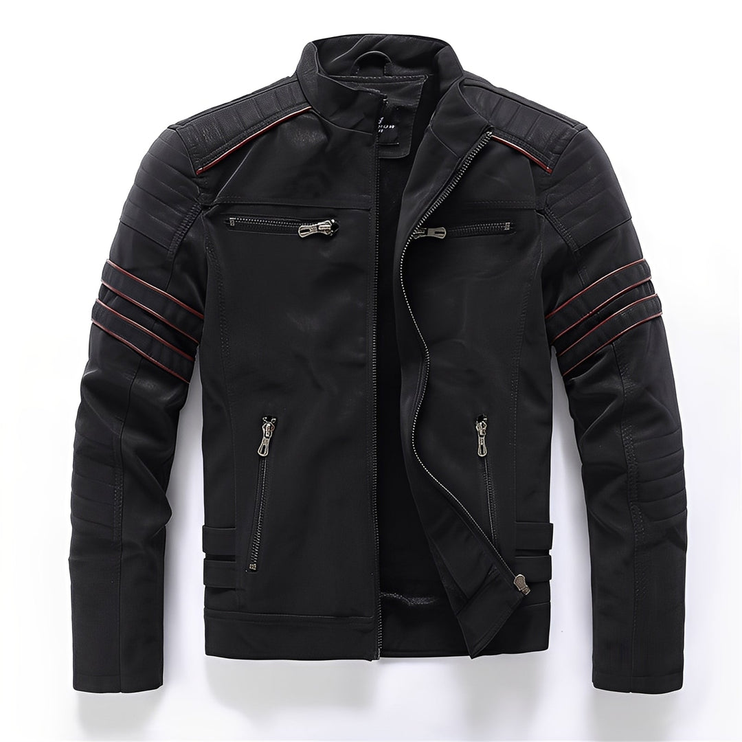 Stylische Motorrad Vegan-Lederjacke für Herren