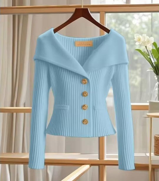 Strickjacke Damen Kurz Cardigan für Übergangsjahre