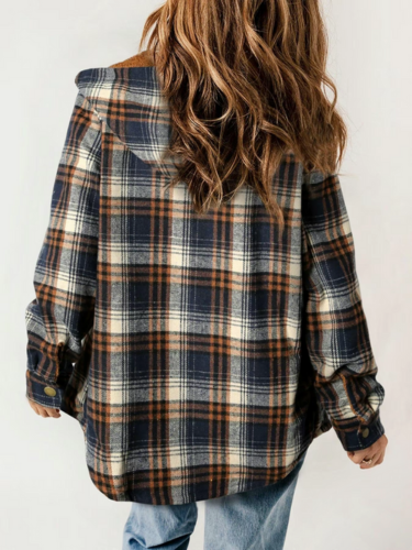 Kariertes Futter Hemdjacke