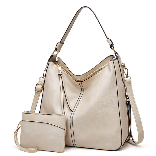 Leder Tasche mit Großer Kapazität und Seitenfächern