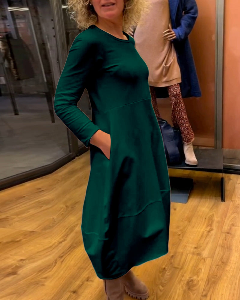 Einfarbiges Kleid