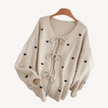 Herzdruck Baumwoll-Cardigan für Frauen