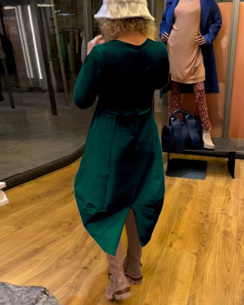 Einfarbiges Kleid