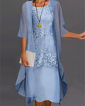 Elegantes Chiffon-Kleid In Zwei Teilen