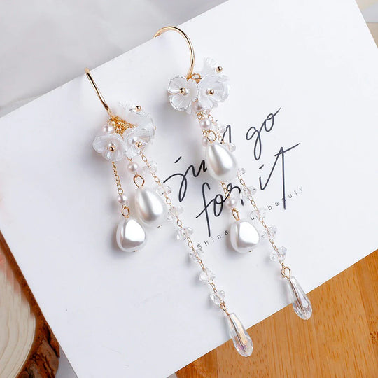 Böhmische Ohrringe mit Perlen und Kristallen | Shop Nory