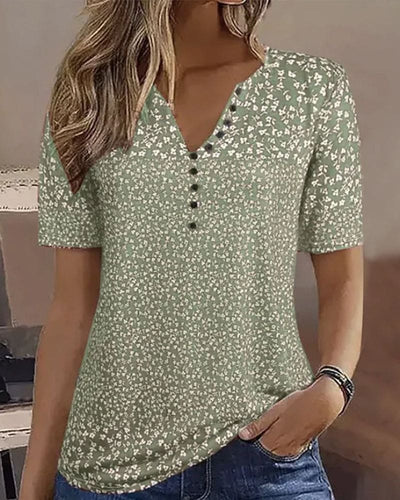 Bezaubernde Bluse mit Blumenmuster und V-Ausschnitt