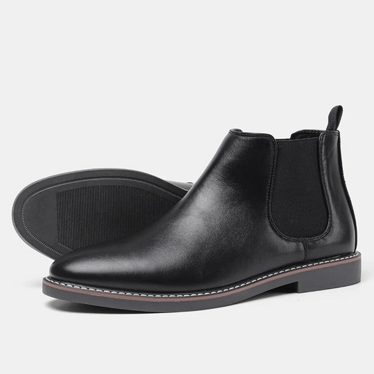 Klassische Herrenschuhe Stiefel Im Chelsea Stil Aus Leder