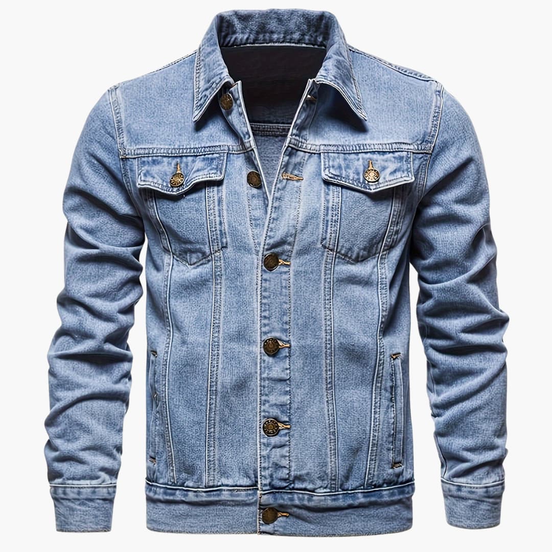 Slim-Fit Freizeit-Denimjacke für Männer