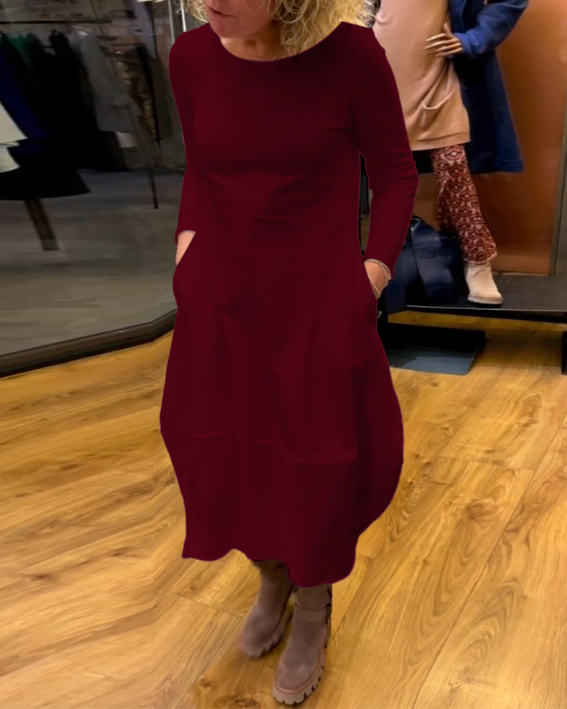 Einfarbiges Kleid