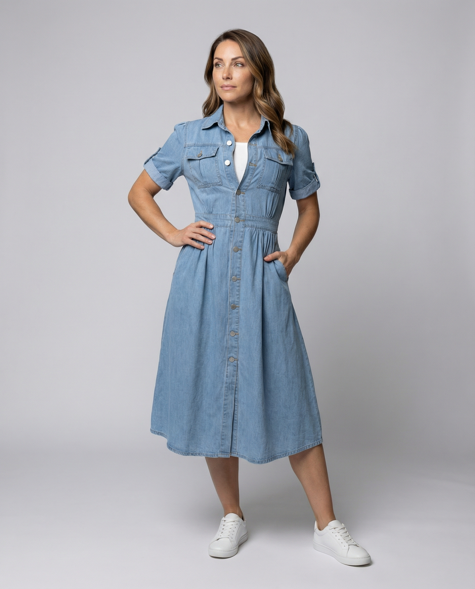 Alissa Trendy Denim Kleid