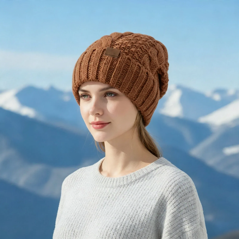 Winter-Set: Strickmütze und Schal