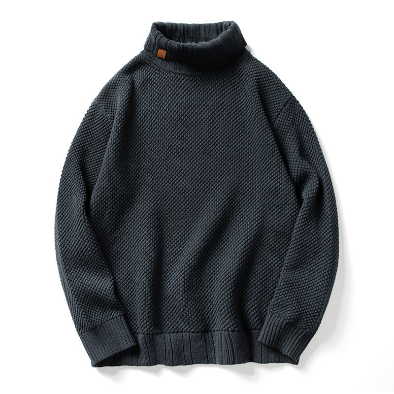 Herren-Strickpullover mit Rollkragen im Retro-Stil