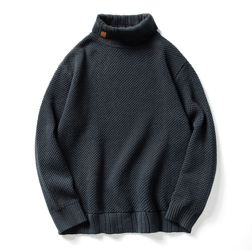 Herren-Strickpullover mit Rollkragen im Retro-Stil