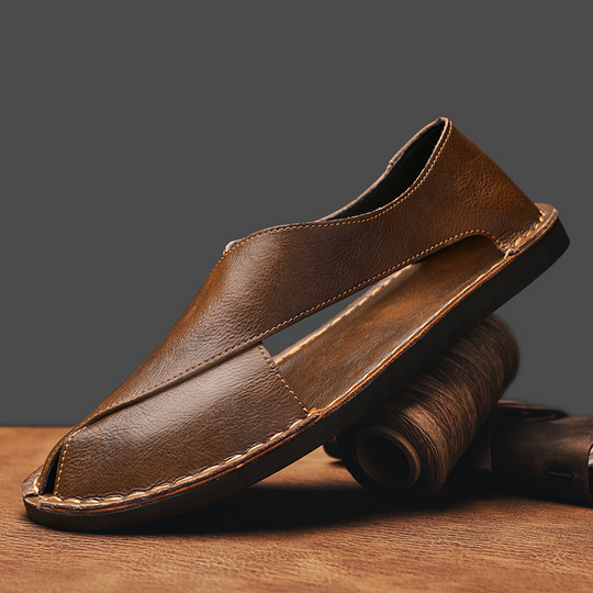 Sandalen aus echtem Leder für den Strand