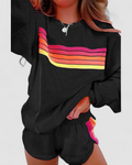 Gestreiftes Pyjama-Set
