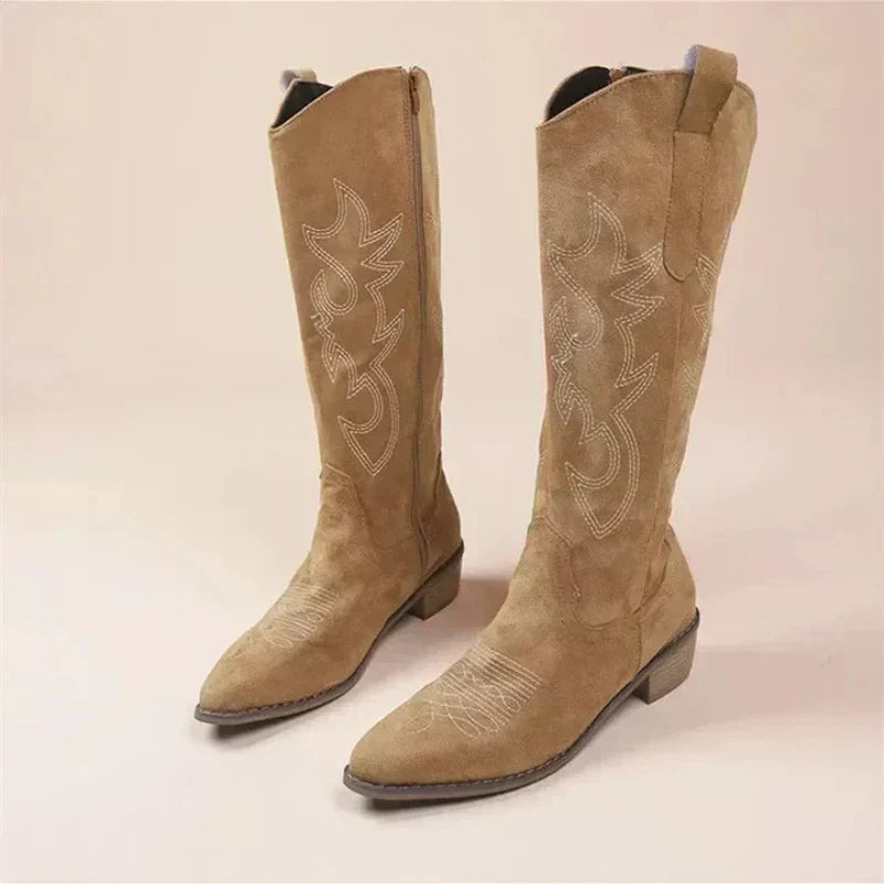 Hohe CowboyStiefel Für Damen Ideal Für Winter Shopnory