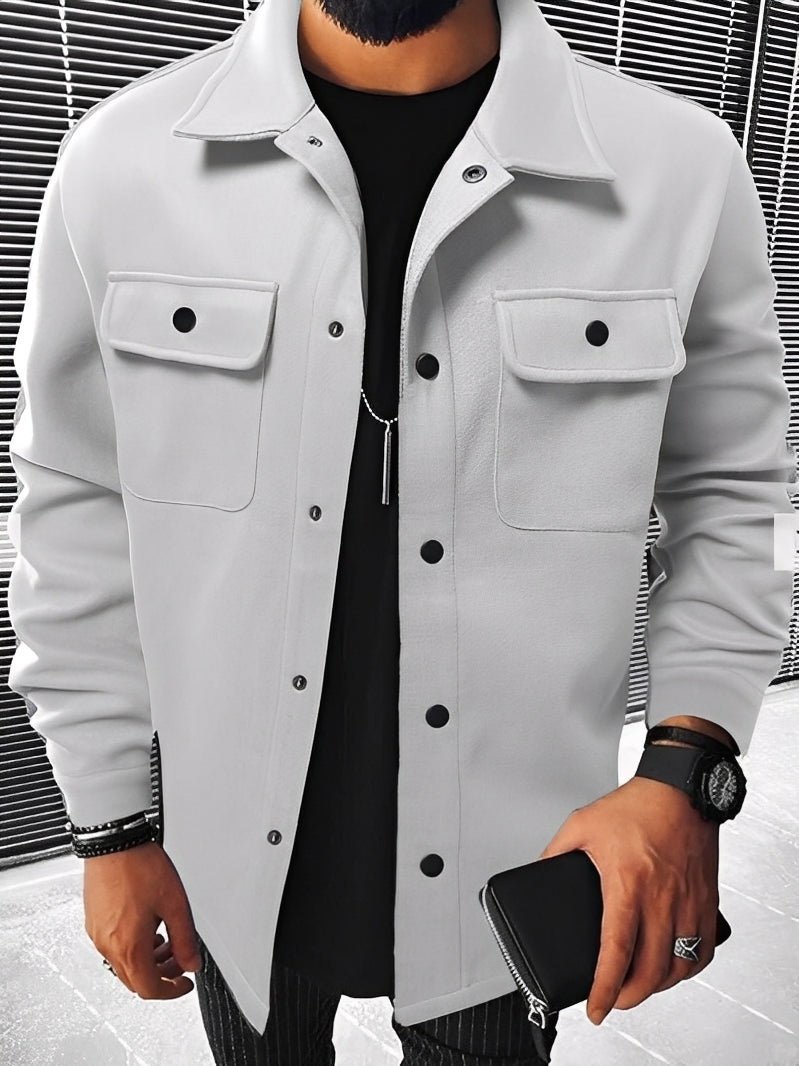 Lässige Karierte Jacke mit Taschen für Herren