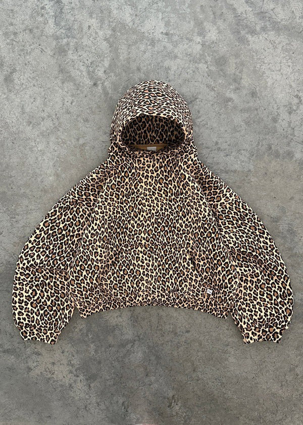 Leopardenmuster Hoodie und Jogginghose Set für Damen