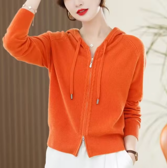 Gestrickter Hoodie