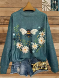 Gestrickter Pullover mit 3D-Druck