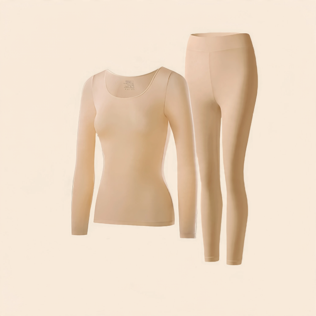 Damen Thermo-Unterwäsche-Set, nahtlos, dünn