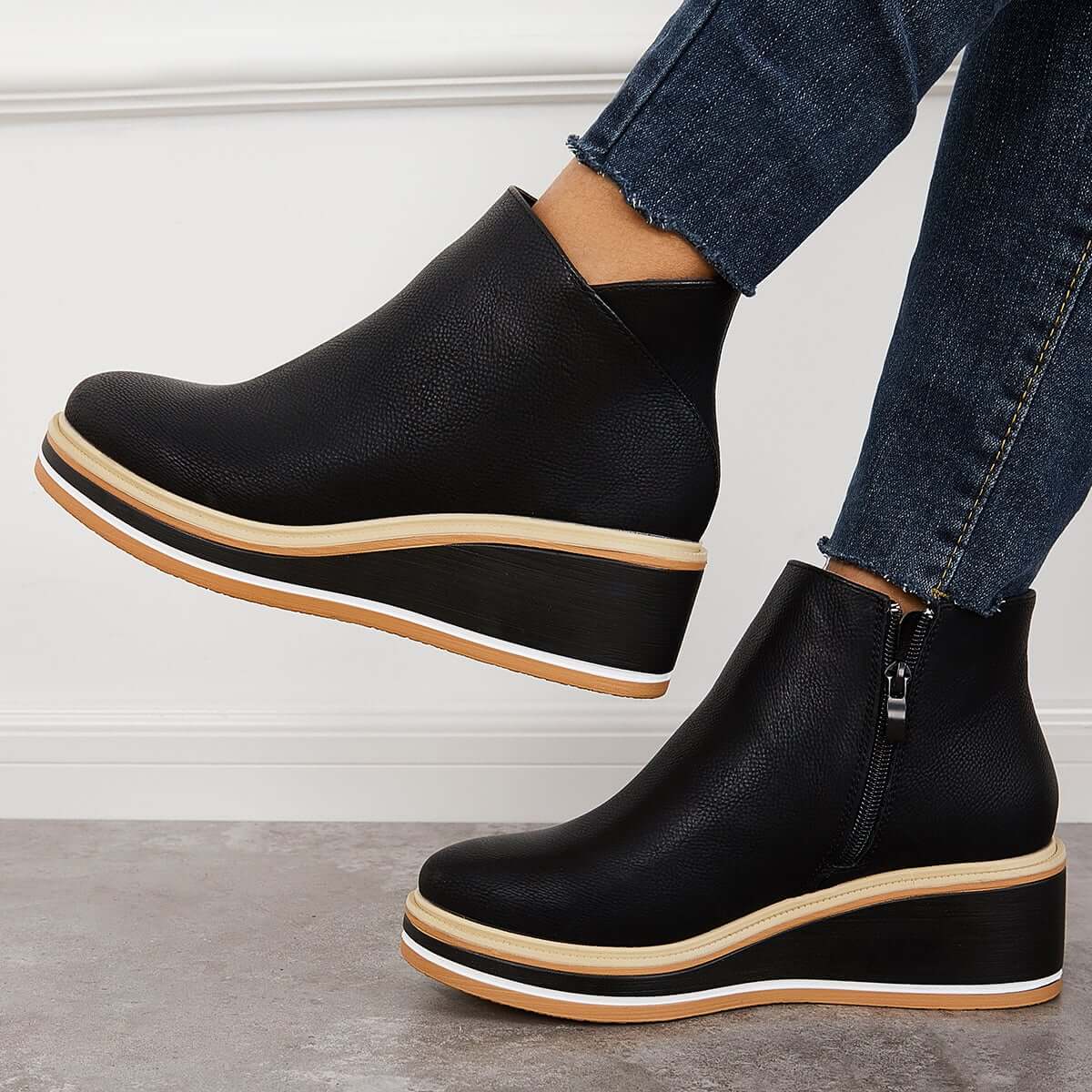 Stiefelette mit Seitenreißverschluss