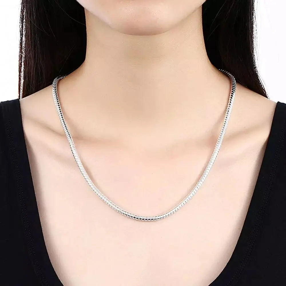 925 3Mm Sterling Silber Schlangen Kette