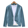 Herren Eleganter Italienischer Leinenblazer Charmante Jacke für Männer