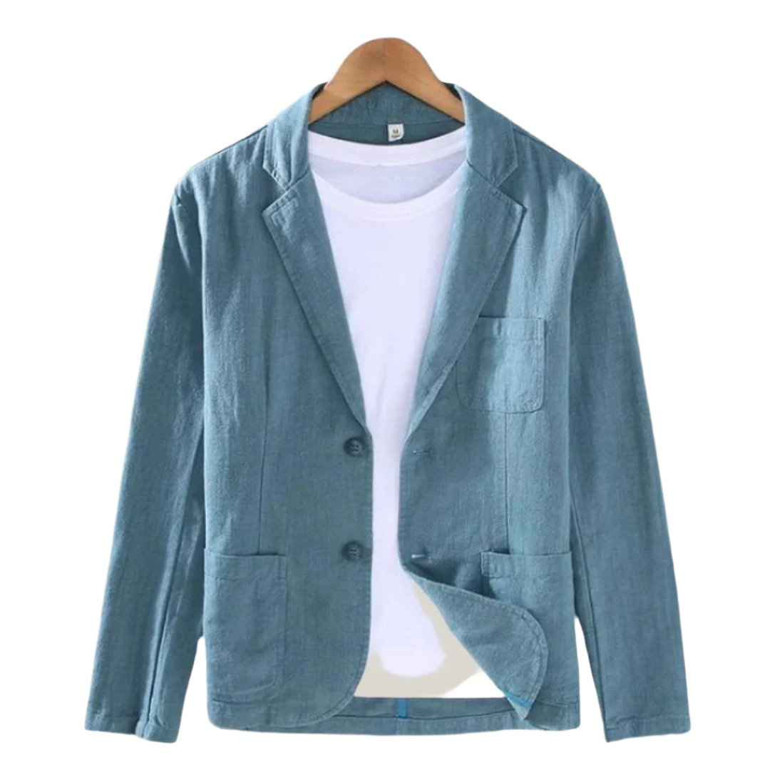Herren Eleganter Italienischer Leinenblazer Charmante Jacke für Männer