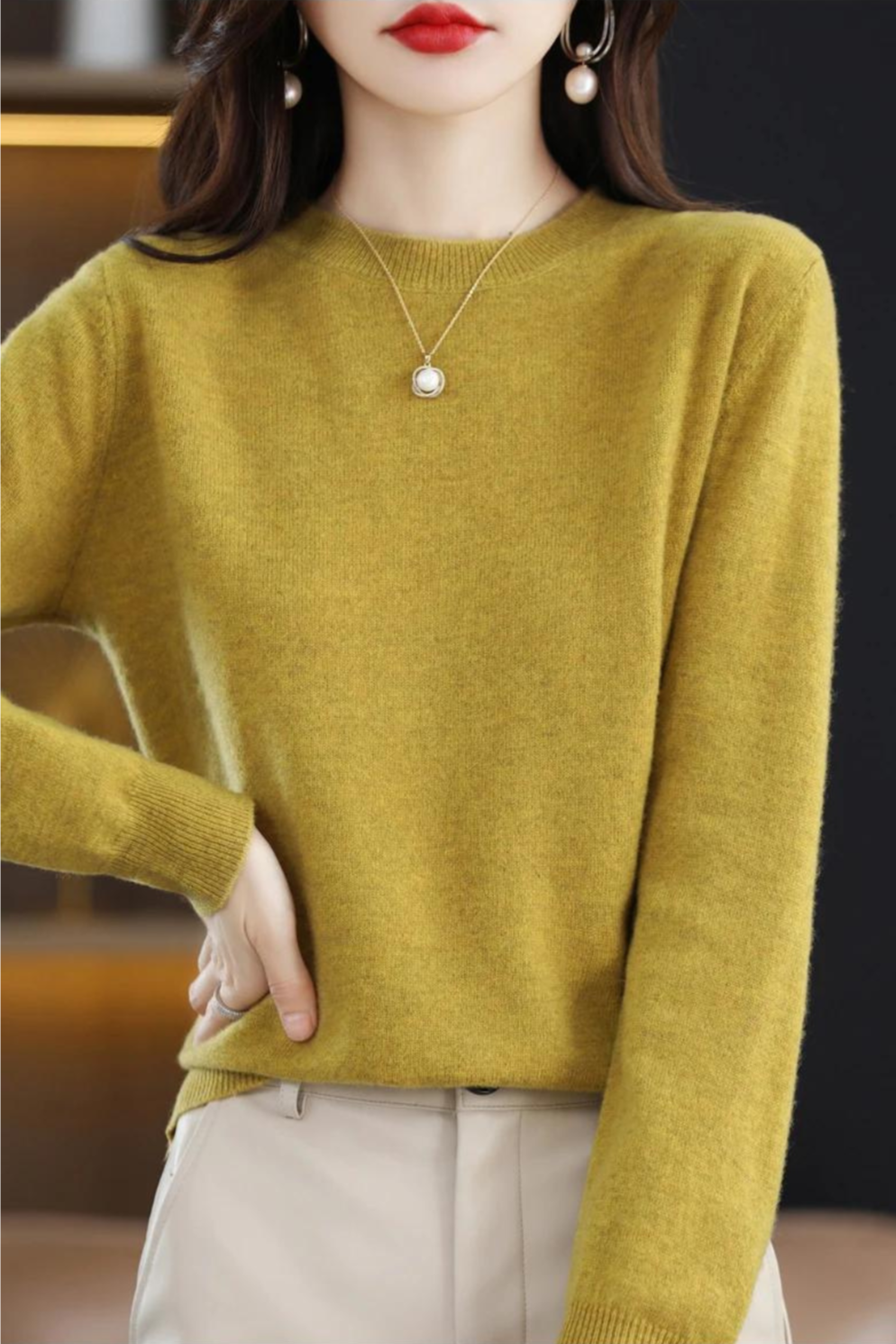 Klassische Wollpullover für Frauen