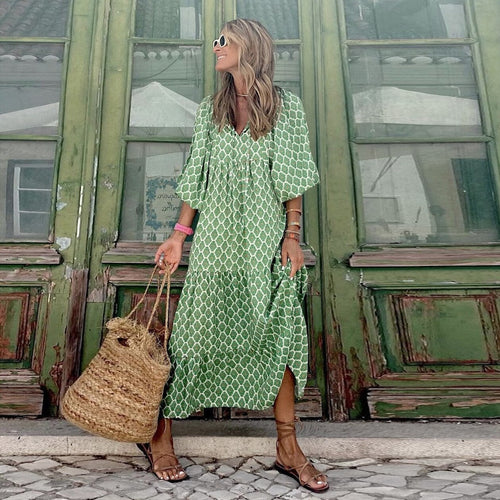 Hochwertiges Maxikleid mit schönem Muster