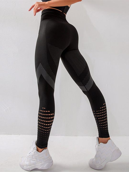 Weiblich Hohe Taille Open Air Leggings