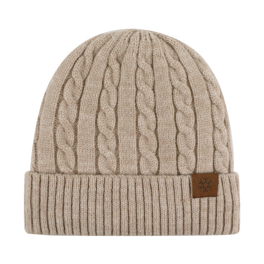 Gefütterte Strickmütze mit Umschlag, Winter