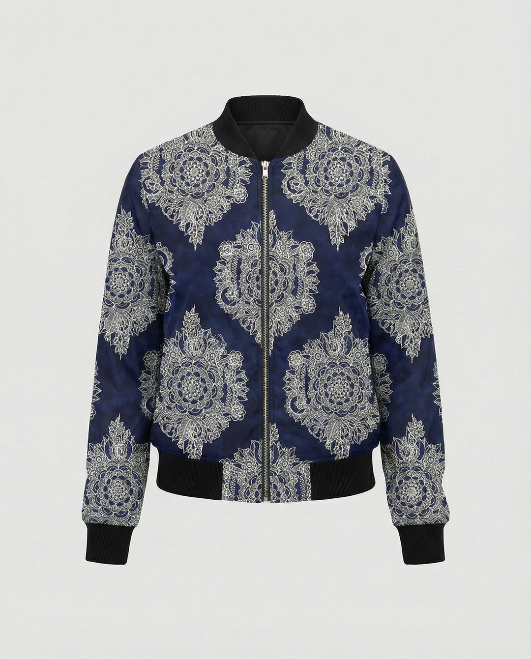 Bedruckte Zip Jacke