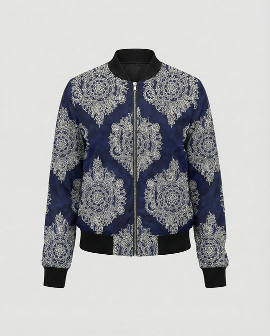 Bedruckte Zip Jacke
