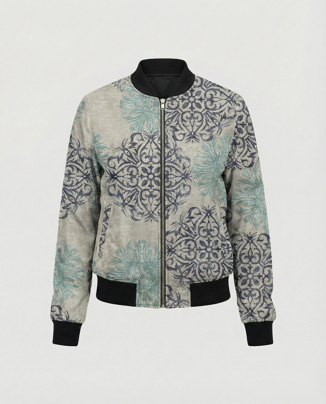 Bedruckte Zip Jacke