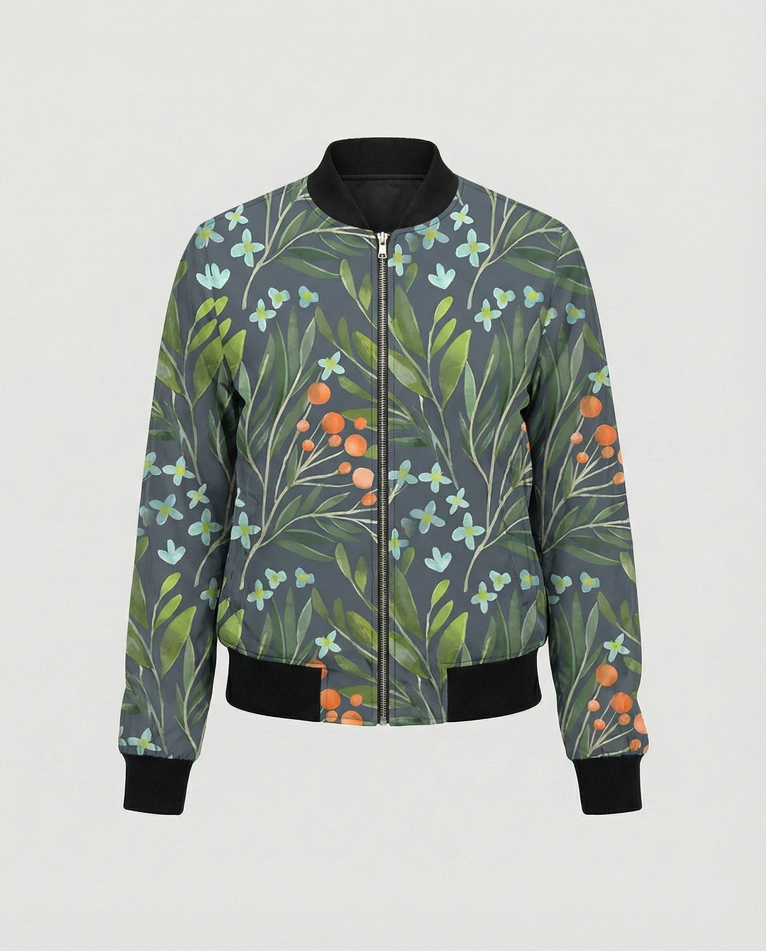 Bedruckte Zip Jacke