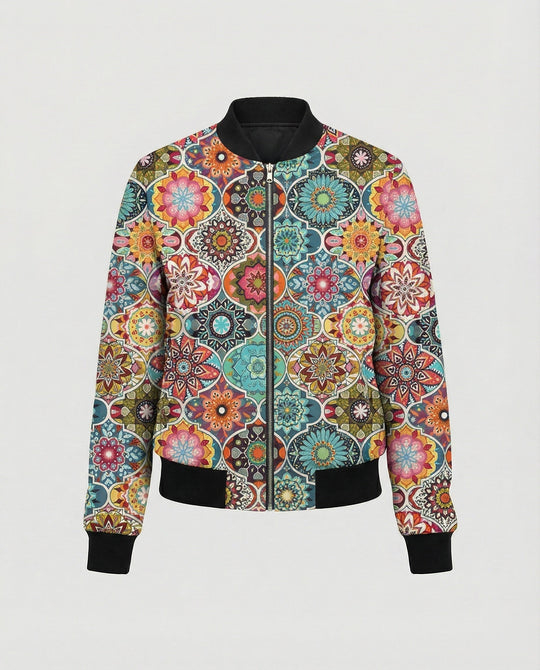 Bedruckte Zip Jacke