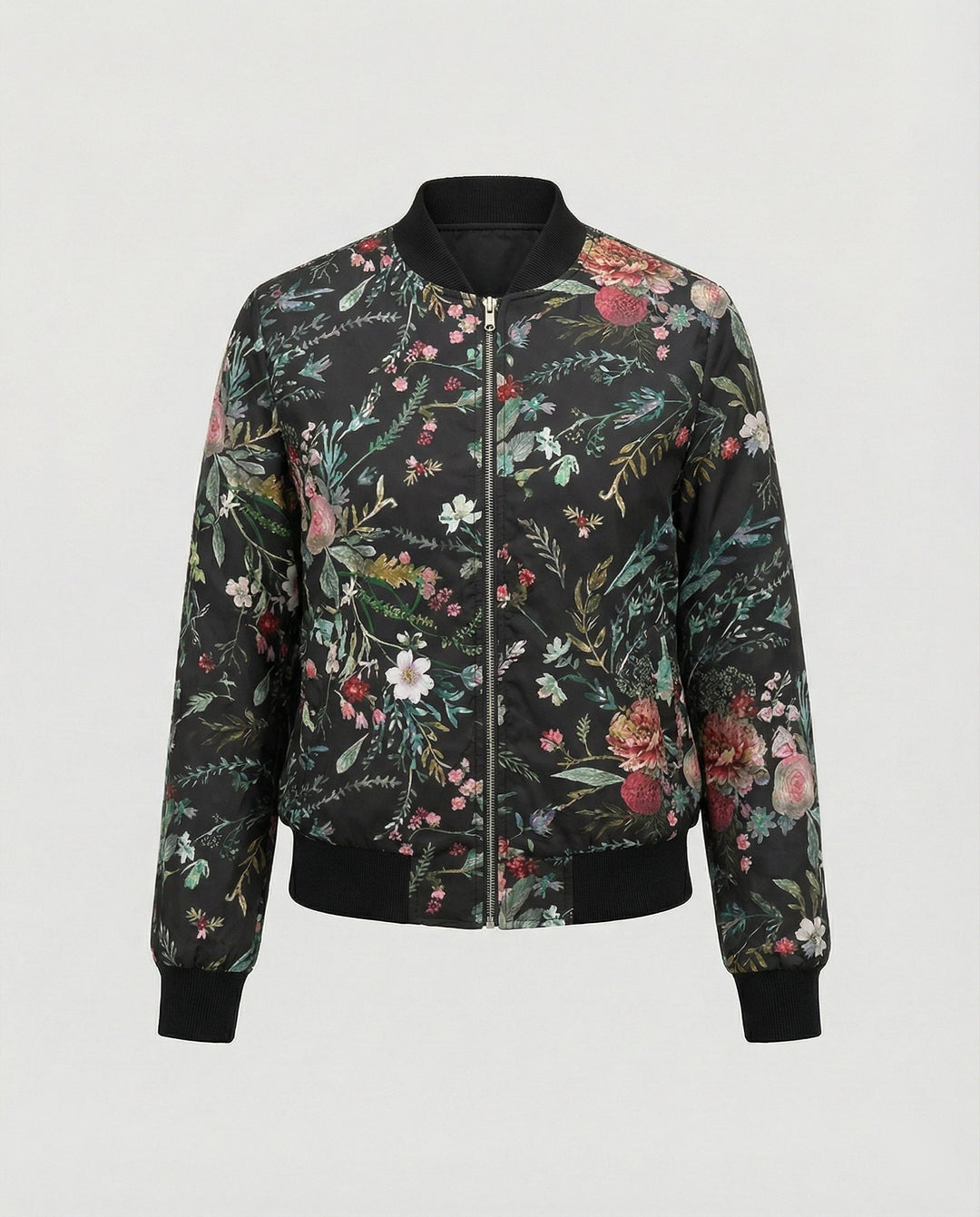 Bedruckte Zip Jacke