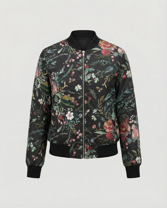 Bedruckte Zip Jacke