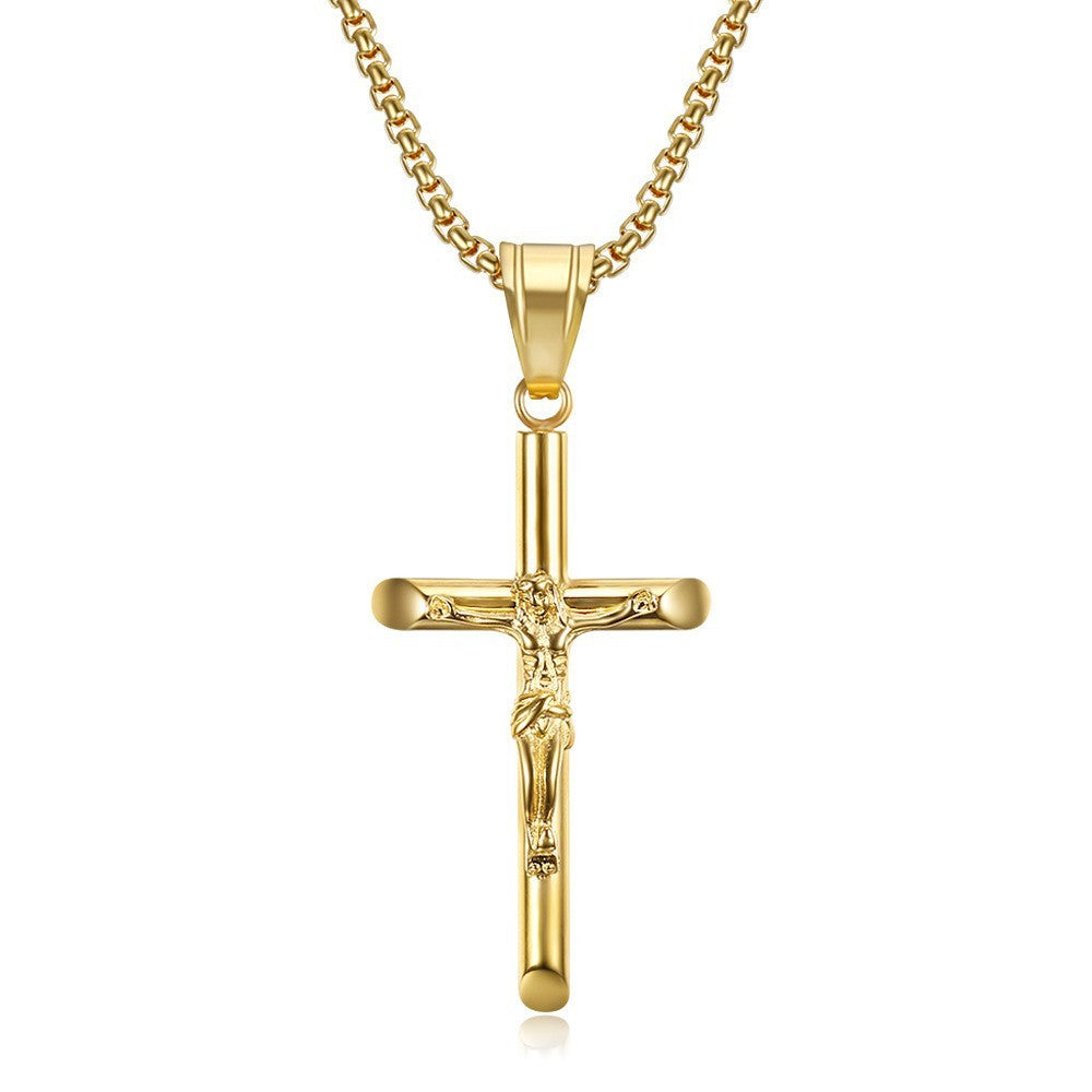 Unisex Kreuz Halskette "Cross" in Edelstahl | Shop Nory