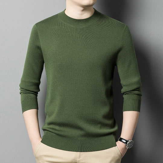 Herren-Wollpullover, Rundhalsausschnitt, maschinenwaschbar