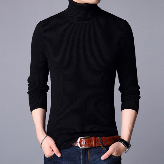 Herren-Rollkragenpullover, figurbetont